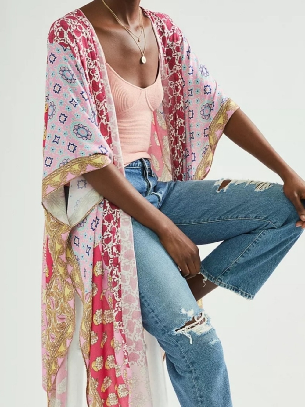 Anthropologie Pandora Floral Kimono